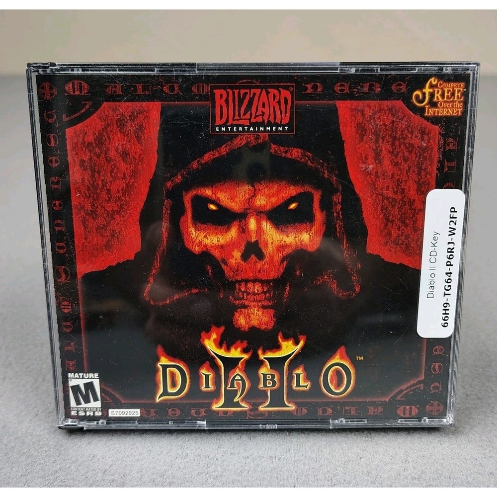 Diablo 2 II PC Game Windows 2000 Blizzard All 3 Discs Jewel Case Vintage Gaming